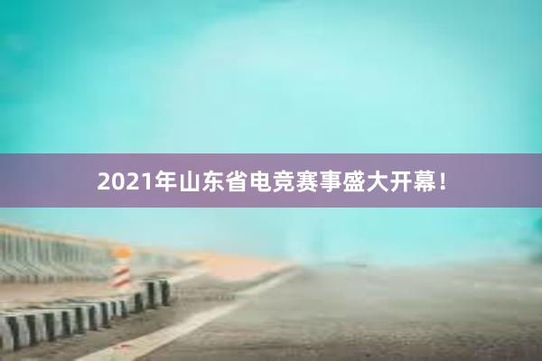 2021年山东省电竞赛事盛大开幕！